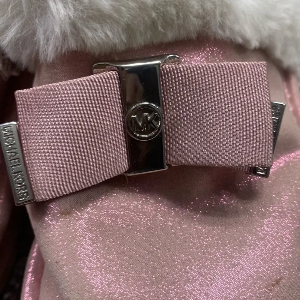 Michael Kors Girls Grace Bow Slippers